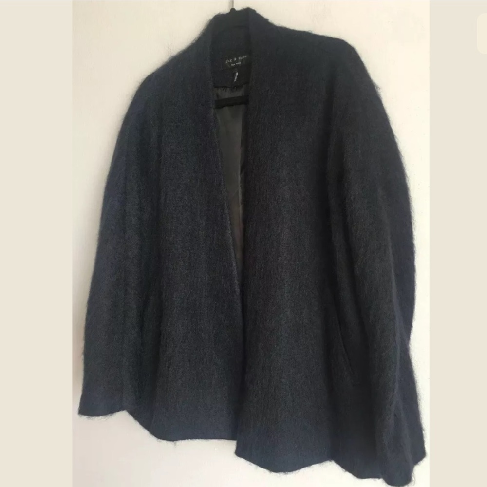 Rag&Bone Zona Mohair Wool Crop Open Front Coat 4 - image 4